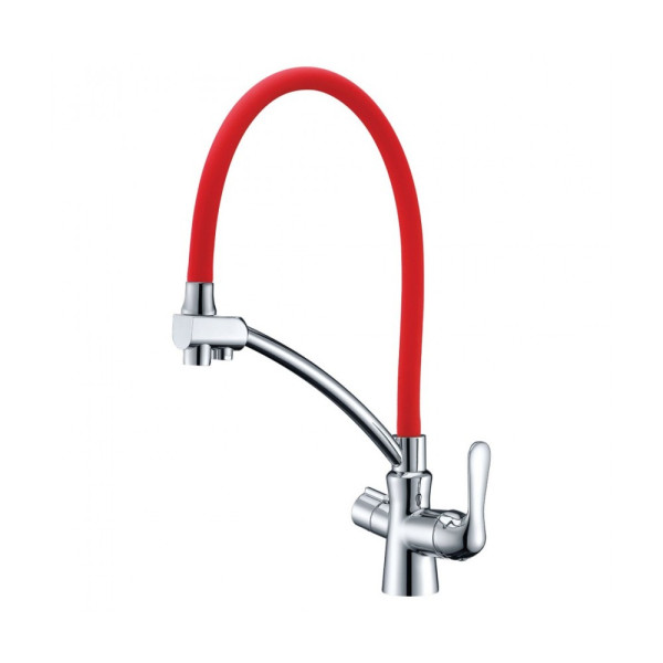Смеситель для кухни Lemark Comfort с подключением фильтра, с красным изливом (LM3070C-Red) Смеситель для кухни Lemark Comfort с подключением фильтра, с красным изливом (LM3070C-Red)