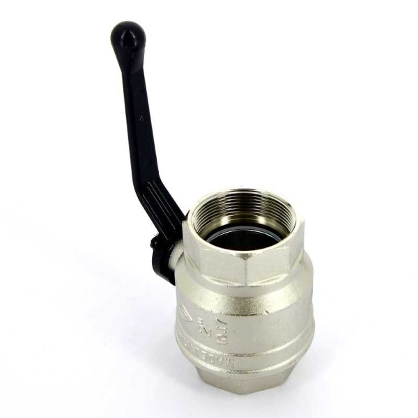 Кран Bugatti 2" ВВ шаровый New Jersey 910 (черная ручка) (09100017)