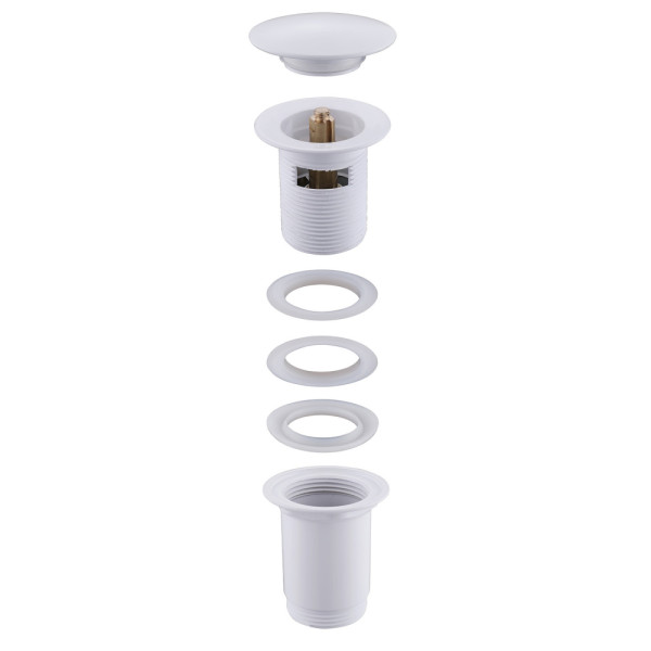 Донный клапан Abber белый (AF0015W)