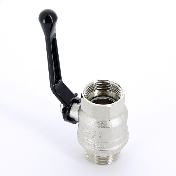 Кран Bugatti 1 1/4" ВН шаровый New Jersey 915 (черная ручка) (09150006)