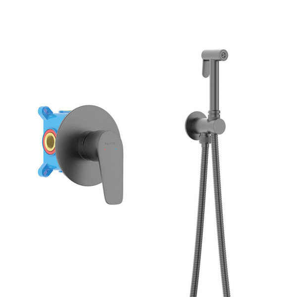 Смеситель с гигиеническим душем Aquatek Бетта (гигиеническая лейка, шланг, держатель) шлифованный черный хром (AQ1119BGM) Смеситель с гигиеническим душем Aquatek Бетта (гигиеническая лейка, шланг, держатель) шлифованный черный хром (AQ1119BGM)