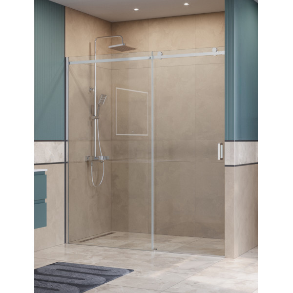 Душевая дверь BelBagno Soft Close-2 180x200 стекло прозрачное, профиль хром глянцевый (SOFT_CLOSE-2-BF-1-180-C-Cr)