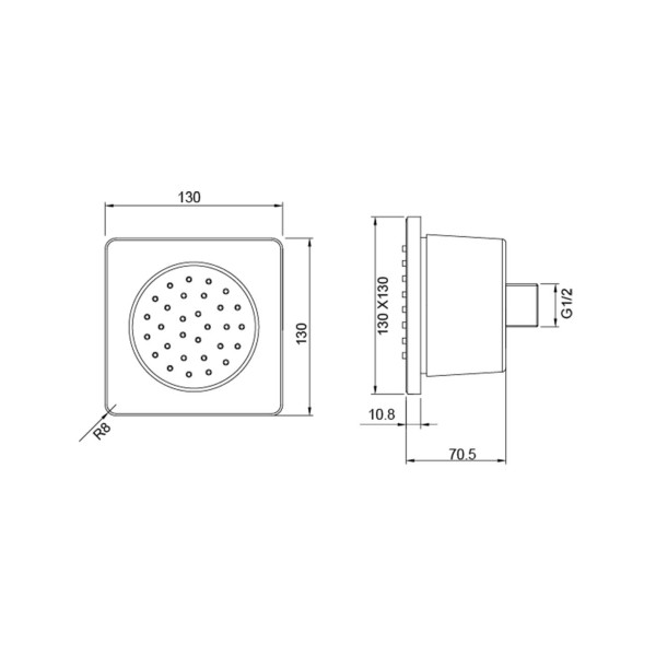 Форсунка Aquatek черный матовый (AQ2099MB)