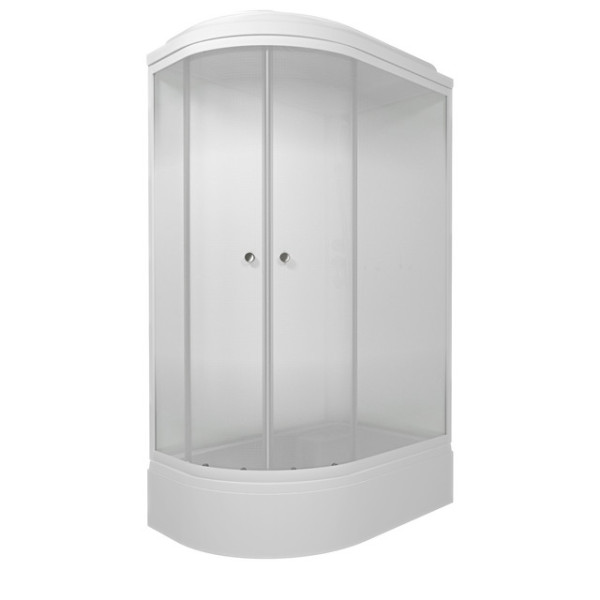 Душевая кабинаTriton Коралл 120x80 правосторонняя стекло прозрачное квадраты, профиль белый (DK386)