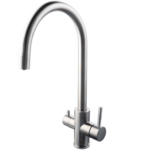 Смеситель для кухни Fashun с переключателем на фильтр сатин (A54309-B)