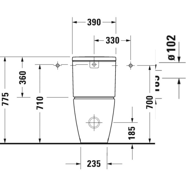 Унитаз напольный Duravit D-NEO 37*65 (2002090000)