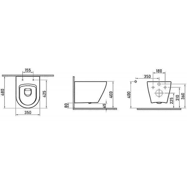 Комплект инсталляция с унитазом Berges Atom c кнопкой черная SoftTouch, унитаз OKUS, сидение Okus Slim SO (042445)