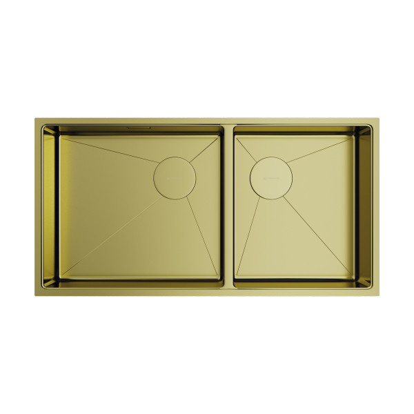 Мойка для кухни врезная Omoikiri Taki 85-2-LB-U/IF Side-LG нерж. сталь/светлое золото (4997038) Мойка для кухни врезная Omoikiri Taki 85-2-LB-U/IF Side-LG нерж. сталь/светлое золото (4997038)