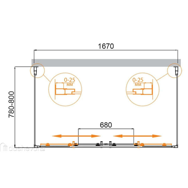 Душевой уголок Cezares Molveno 170x80x195 стекло прозрачное, профиль хром (MOLVENO-AH-2/2-170/80-C-Cr-IV) Душевой уголок Cezares Molveno 170x80x195 стекло прозрачное, профиль хром (MOLVENO-AH-2/2-170/80-C-Cr-IV)