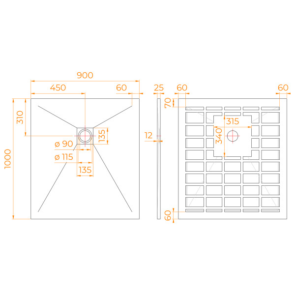 Душевой поддон RGW Stone Tray-G 90x100 графит (14152910-02-11) Душевой поддон RGW Stone Tray-G 90x100 графит (14152910-02-11)