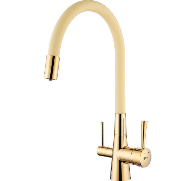 Смеситель для кухни Lemark Comfort золотой/желтый (LM3075G-Beige) Смеситель для кухни Lemark Comfort золотой/желтый (LM3075G-Beige)
