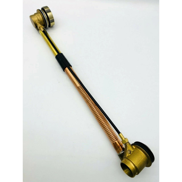 Обвязка для ванны полуавтомат 1 1/2"*40 мм. Vieir (медно-латунная, бронза) (VRQ30D)