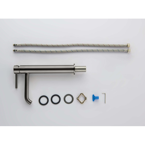 Смеситель для раковины Aquatek Европа шлифованный черный хром (AQ1304BGM)