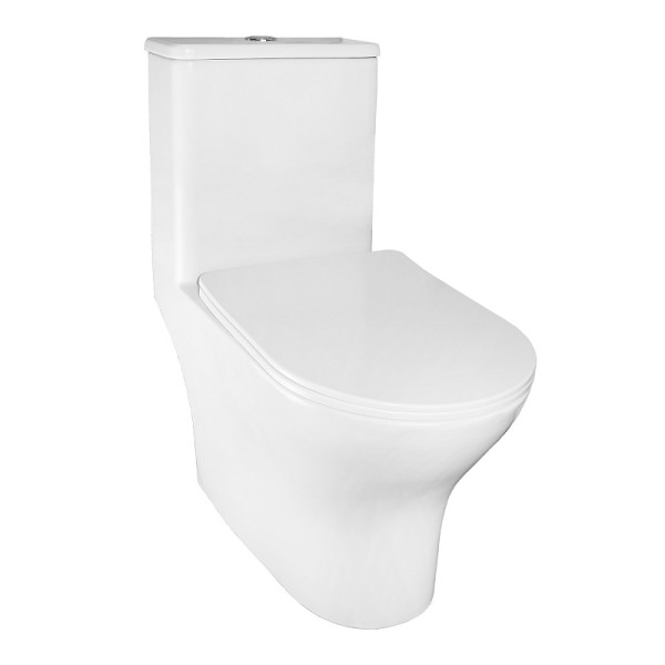 Унитаз напольный Azario Terni 350x670x760 с сиденьем с микролифтом белый (AZ-8618T)