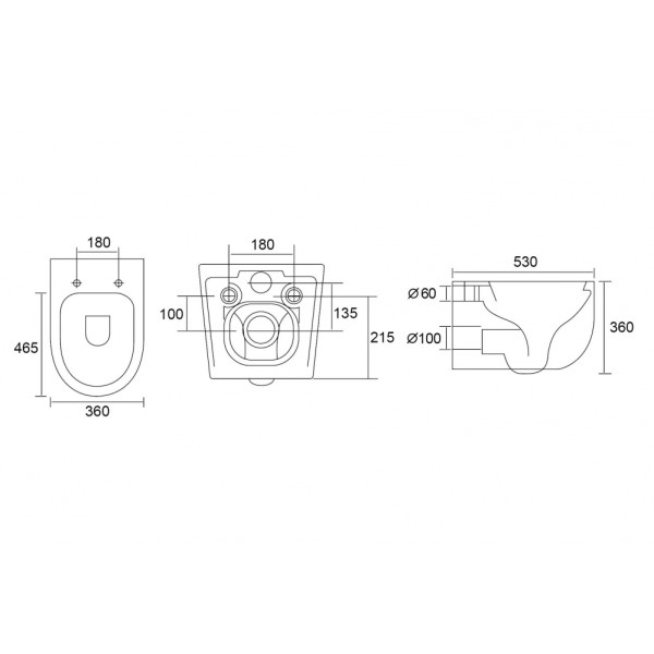 Унитаз подвесной Abber Bequem матовый, безободковый, смыв торнадо белый (AC1104TMW)