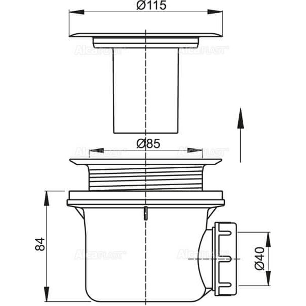 Сифон для душевых поддонов RGW QYD-10 90 мм (39241110-01)