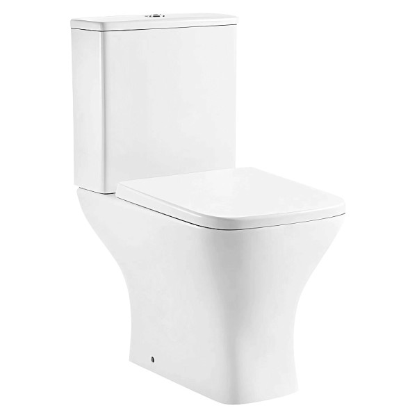 Унитаз напольный Azario Nigel 385x616x785 с сиденьем с микролифтом белый (AZ-55)