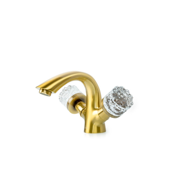 Смеситель для раковины Boheme Crystal бронзовый (311-CRST)