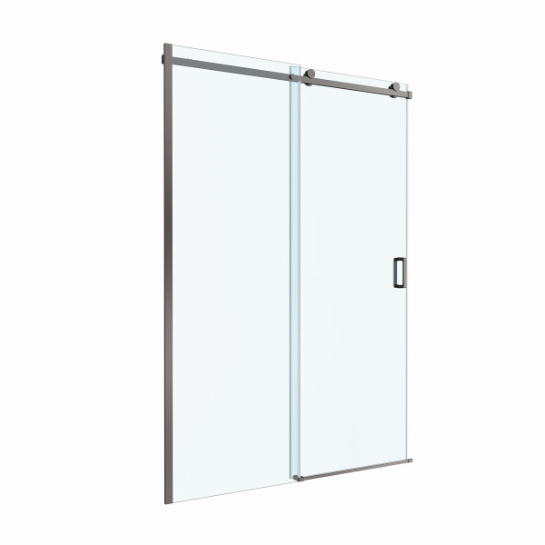 Душевая дверь BelBagno Soft Close-2 150x200 стекло прозрачное, профиль оружейная сталь матовая (SOFT_CLOSE-2-BF-1-150-C-GM)