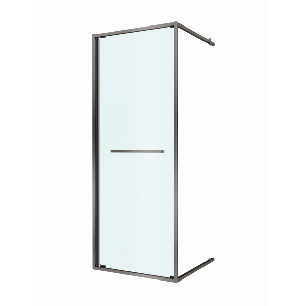 Душевая дверь Cezares Lux 70x195 стекло прозрачное, профиль оружейная сталь (LUX-B-FS-1-70-C-GM)