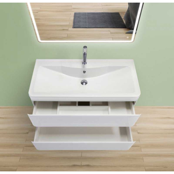 Тумба подвесная BelBagno Albano 100 см Bianco Lucido (Albano-1000-2C-SO-BL) Тумба подвесная BelBagno Albano 100 см Bianco Lucido (Albano-1000-2C-SO-BL)