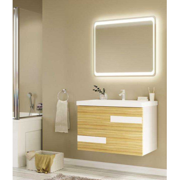 Зеркало Marka One Eco 800*30*650 белое (У52208)