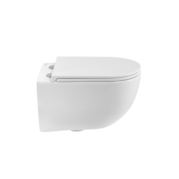 Унитаз подвесной BelBagno Этна безободковый с сиденьем soft close белый (BB008CH-TOR/SC) Унитаз подвесной BelBagno Этна безободковый с сиденьем soft close белый (BB008CH-TOR/SC)
