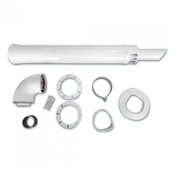 Комплект универсальный Gekon 60/100 мм, AL/GS с хомутом, фланцем и проставкой 60 мм. (Антилёд) (GKD 60100L750GS)