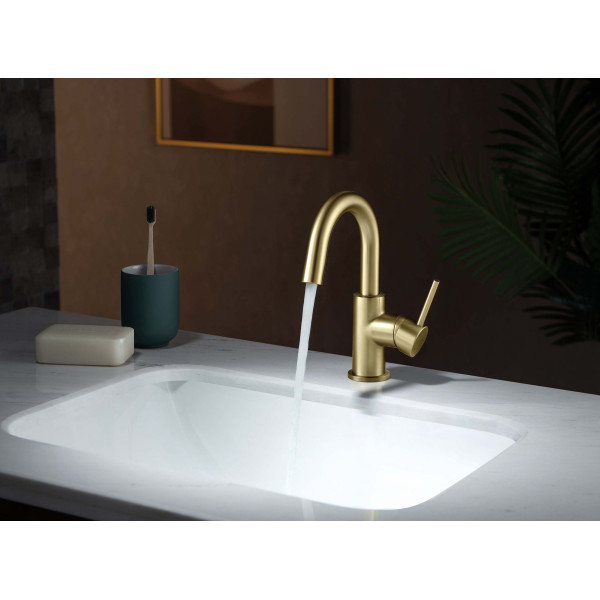 Смеситель для раковины Aquatek Европа шлифованное золото (AQ1307BG)