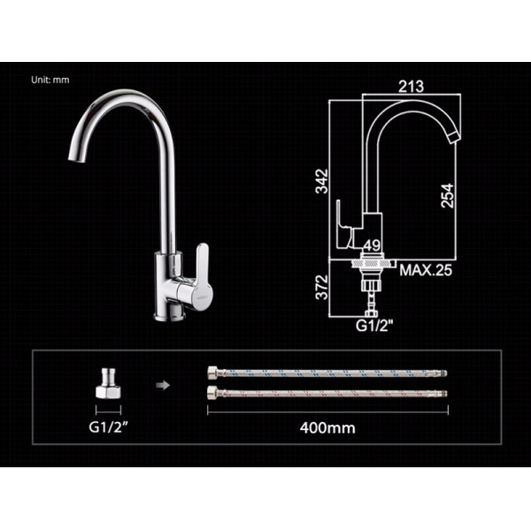Смеситель для кухни Ledeme (L4003W) Смеситель для кухни Ledeme (L4003W)