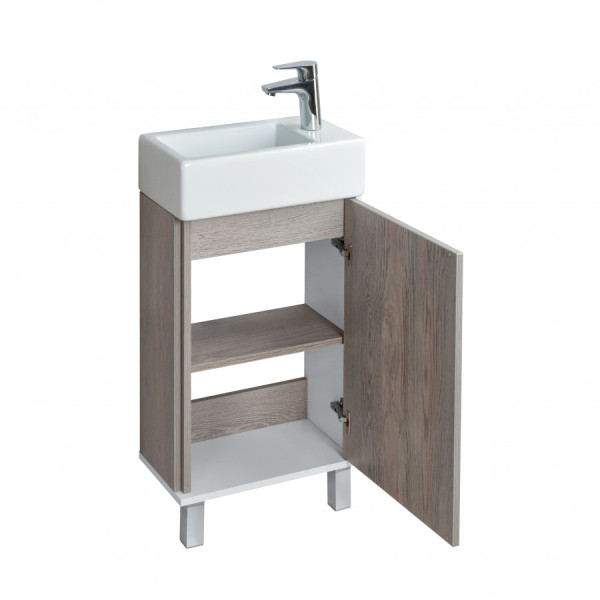 Тумба напольная Aquaton Эмма 448x245x625 белый, дуб наварра (1.A221.6.01E.AD8.0) Тумба напольная Aquaton Эмма 448x245x625 белый, дуб наварра (1.A221.6.01E.AD8.0)