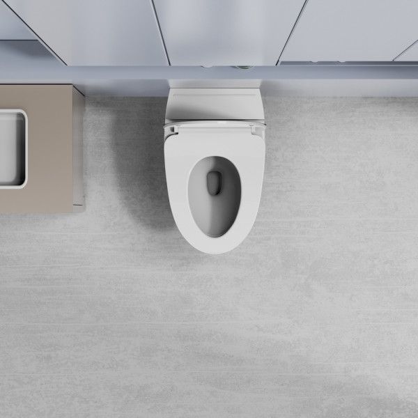 Унитаз напольный Abber Bequem с импульсным смывом белый (AC1125P)