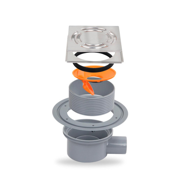 Трап для душа с решеткой Metaleks Aqua 10x10 см с сухим затвором, выход 50 мм (11.08) Трап для душа с решеткой Metaleks Aqua 10x10 см с сухим затвором, выход 50 мм (11.08)