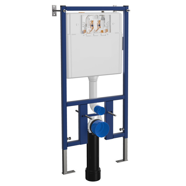 Инсталляция для подвесного унитаза Loranto + безободковый унитаз Fredo с сиденьем микролифт (4501+CS-WH8005)