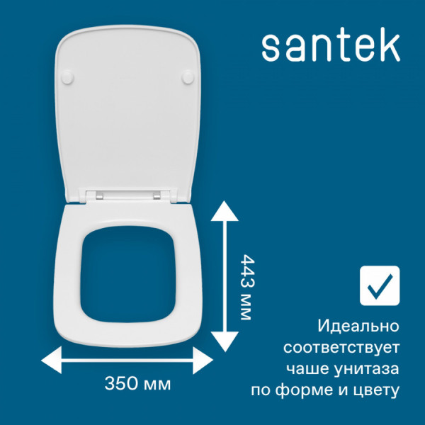Сиденье для унитаза Santek Нео с микролифтом белое (1WH302450)