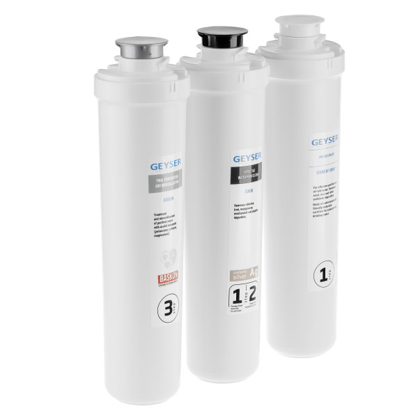 Комплект сменных картриджей для Гейзер Оптима (для мягкой воды) (50123) Комплект сменных картриджей для Гейзер Оптима (для мягкой воды) (50123)