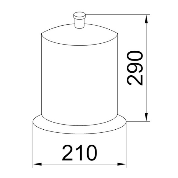Ведро для мусора Boheme Puro 21x21x29 хром (10718)