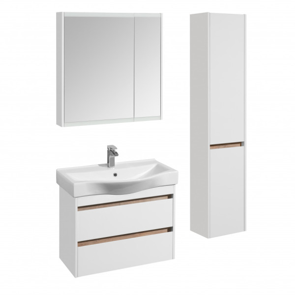 Тумба подвесная Aquaton Нортон 760x357x554 белый, дуб эндгрейн (1.A248.9.01N.T01.0)