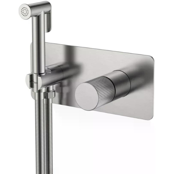 Смеситель с гигиеническим душем Boheme Stick NB (никель) (127-NB.3)