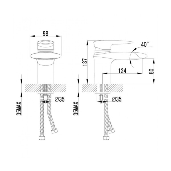 Смеситель для раковины Lemark Status (LM4446C)