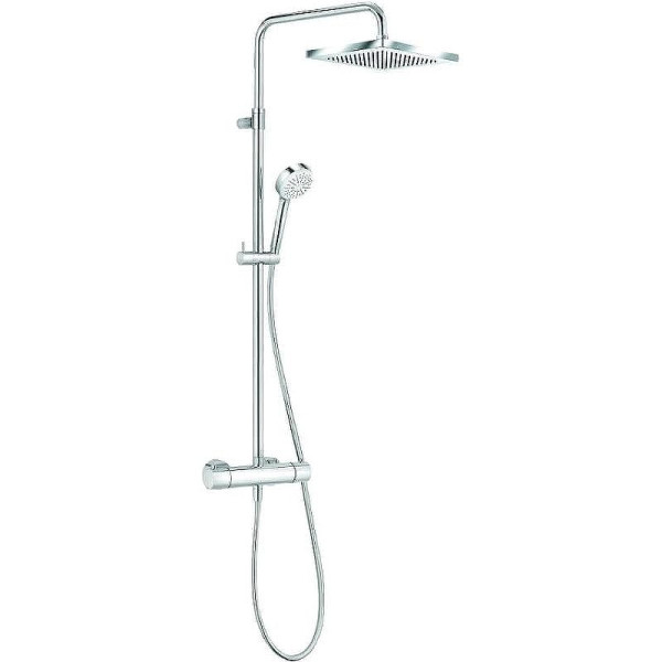 Душевая система Kludi Logo Dual Shower System термостат квадратный душ 250-250 хром (6809805-00)