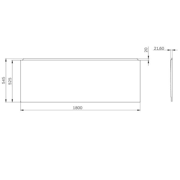 Экран фронтальный AM.PM X-Joy 180х80 (W94A-180-080W-P)