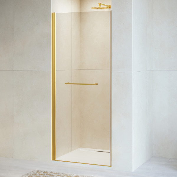 Душевая дверь RGW Passage 90x195 стекло прозрачное, профиль золото BRUSH (020810309-16)