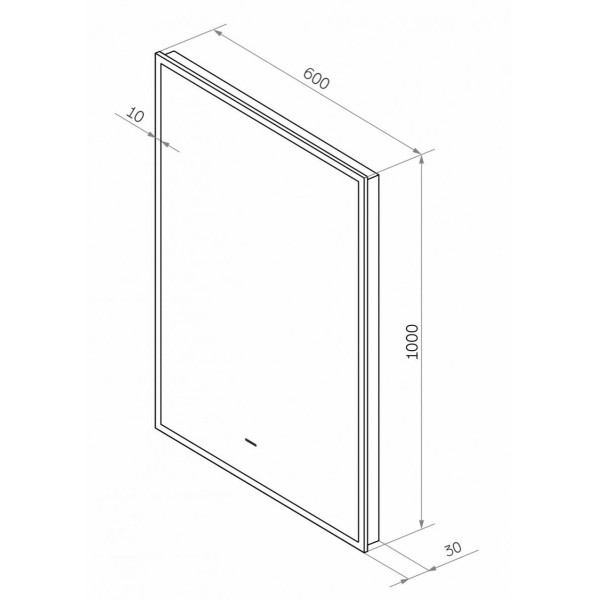 Зеркало с подсветкой Континент Amer Led 600х1000 (ЗЛП1526)