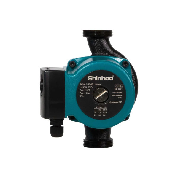 Насос циркуляционный Shinhoo Basic S 32-8S 180 (G 2" с гайками) (71211006) Насос циркуляционный Shinhoo Basic S 32-8S 180 (G 2" с гайками) (71211006)