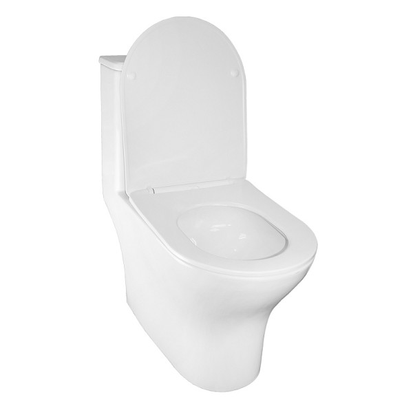 Унитаз напольный Azario Terni 350x670x760 с сиденьем с микролифтом белый (AZ-8618T)