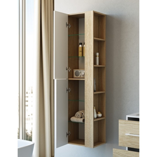 Пенал подвесной Aqwella Miami 400x300x1585 дуб сонома (Mai.05.04)