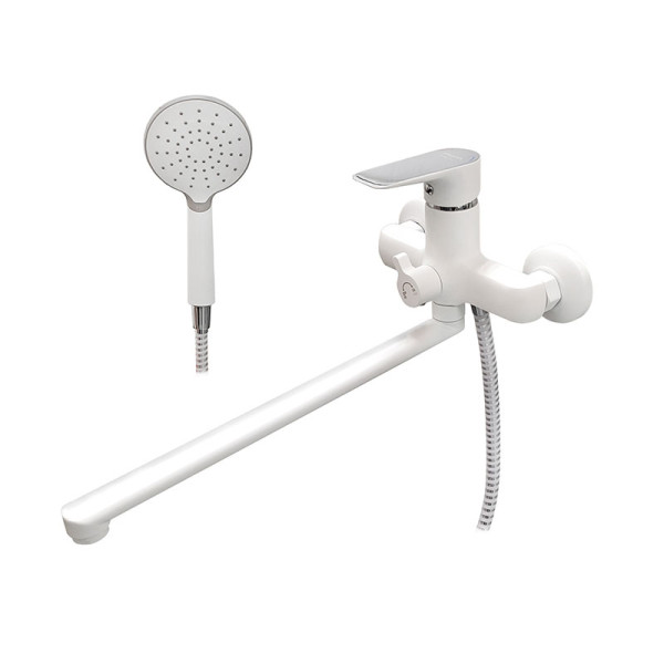 Смеситель для ванны и душа Melodia Rumba White белый (MDV35341wt Смеситель для ванны и душа Melodia Rumba White белый (MDV35341wt