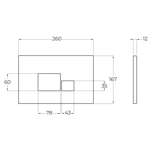 Клавиша смывная BelBagno хром глянец (BB071CR)