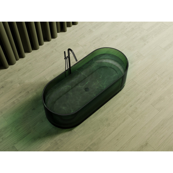 Ванна прозрачная Abber Kristall 170x75 зеленая (AT9708Emerald)